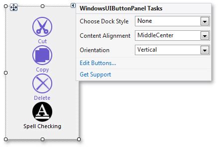 Windows Ui Button Panel Devexpress