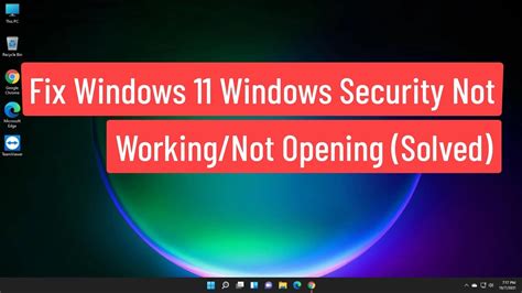 windows update and security not working