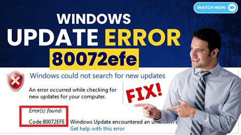 Windows Update Code 80072Efe