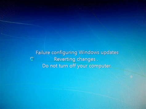 windows update keeps failing and reverting changes