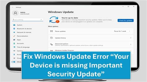 Windows Update Your Device Is Missing