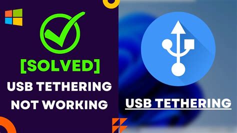 windows usb tethering not working
