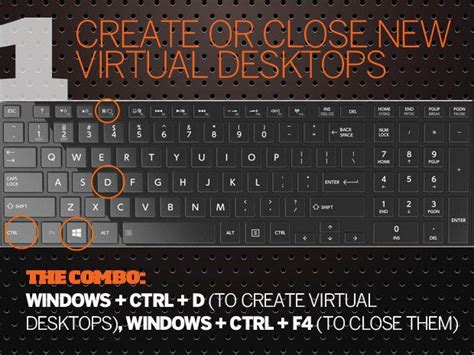 windows virtual desktop keyboard shortcut