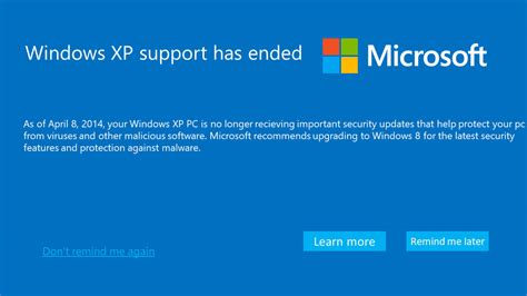 Windows Xp Support End Date