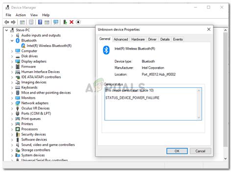 Windows10 Bluetooth Status_Device_Power_Failure