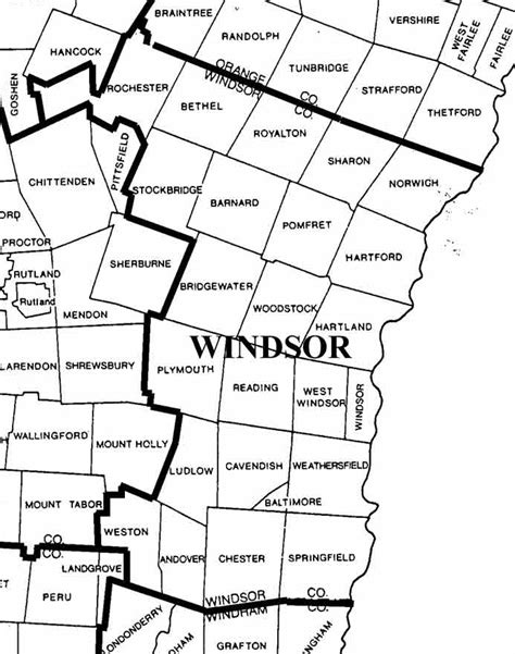 Windsor County Vt Map