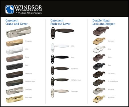Windsor Windows Hardware Colors