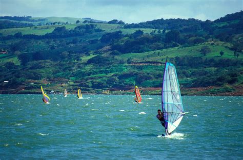 Windsurfing On Lake