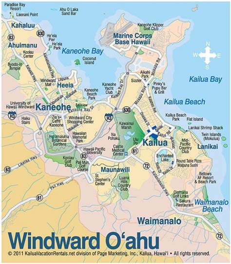 Windward Side Of Oahu Map