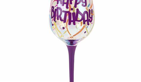 Raise A Glass Happy Birthday Wine Glass - Walmart.com - Walmart.com