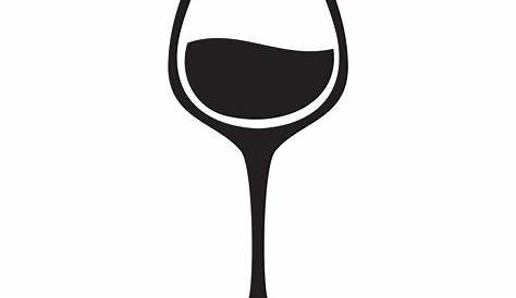 Illustration Of A Wine Glass Black Glass On White Background