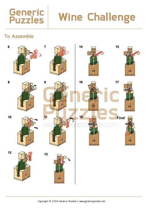 Wine Bottle Puzzle Instructions