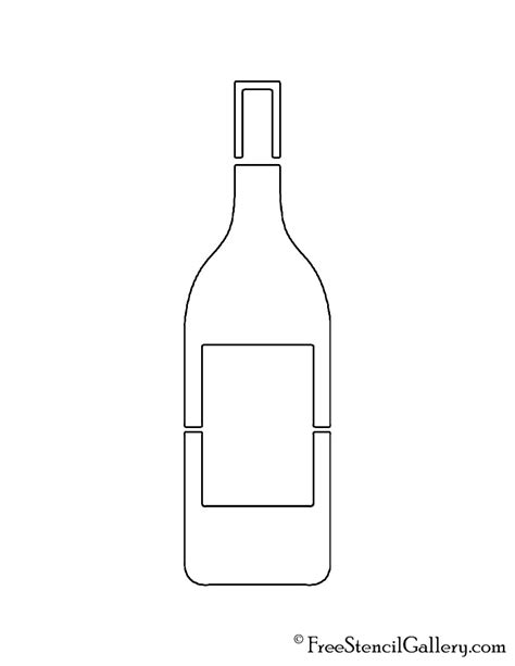 Wine Bottle Stencil Printable