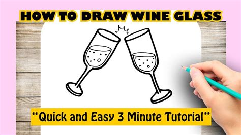 Wine Glasses Easy Drawing