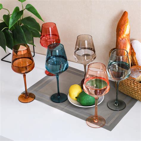 Wine Glasses With Colored Stems