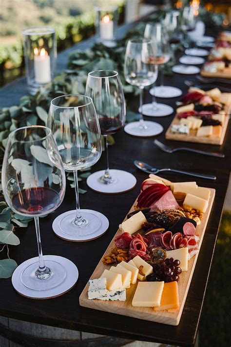 wine tasting event setup