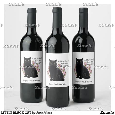 wine with a cat on the label