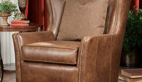 Ophelia & Co. Childress Leather Queen Anne Wingback Chair and Footstool
