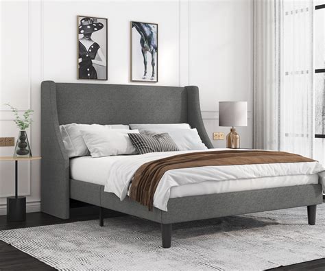 Wingback Fabric Bed Frame