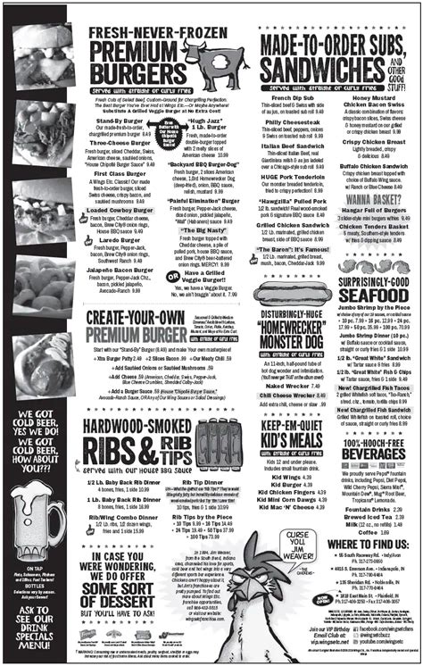 Wings Etc Menu Plainfield