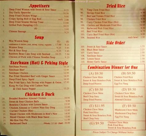 Wings Kitchen Menu Salmon Arm