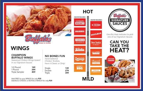 Wings N Things Menu Sauces