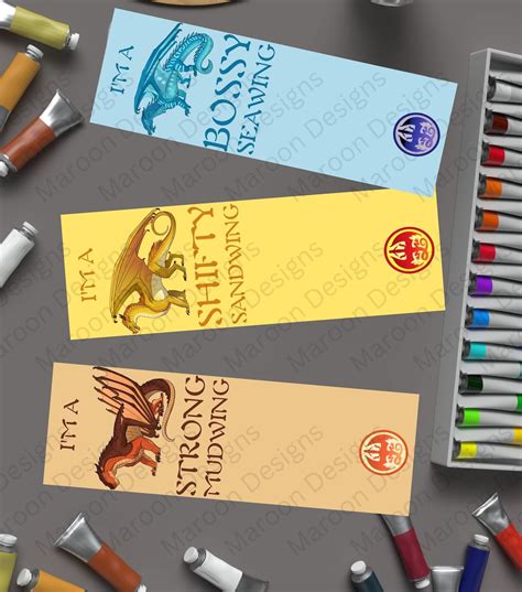 Wings Of Fire Bookmark Printable