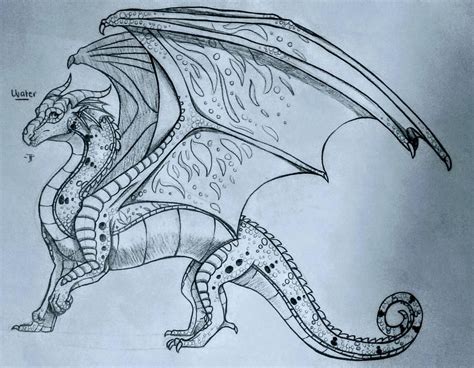 wings of fire drawing black and white
