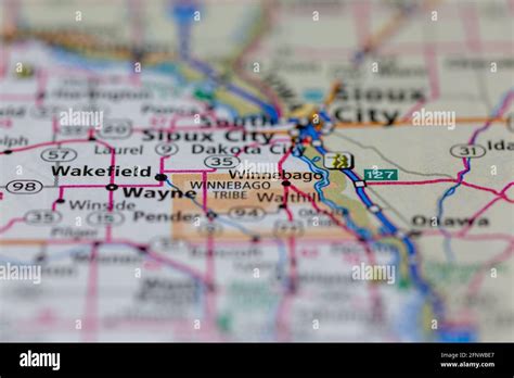 Winnebago Nebraska Map