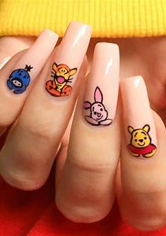 Explore The Whimsical World Of Winnie The Pooh Acrylic Nails