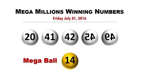 winning numbers for mega millions most recent