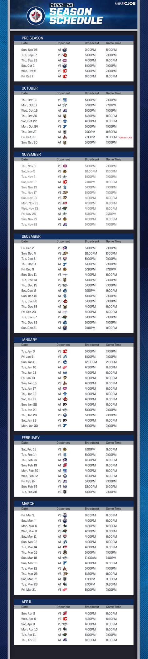 winnipeg jets espn schedule