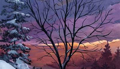 Winter Landscape Painting Ideas On Canvas