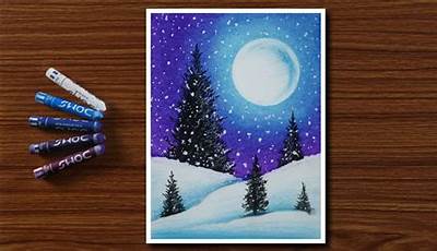 Winter Painting Ideas Oil Pastel