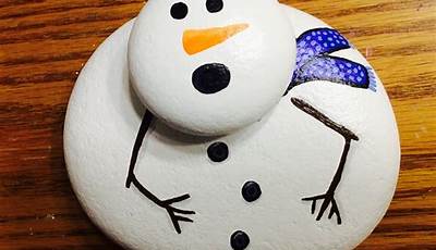 Winter Rock Painting Ideas For Kids