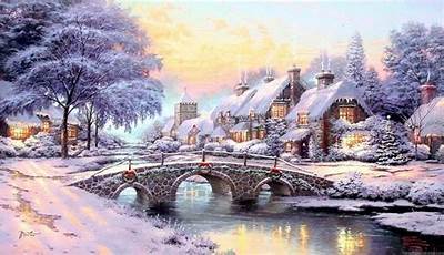Winter Village Painting Ideas
