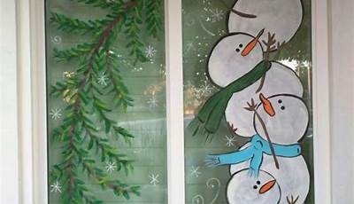 Winter Window Painting Ideas Christmas Decor