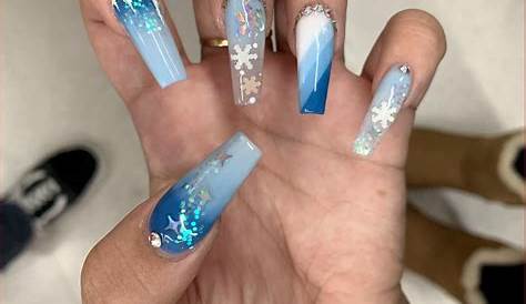 Winter Wonderland Blue Nails