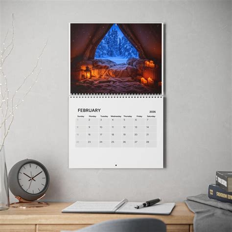 Winter Cabin Calendar