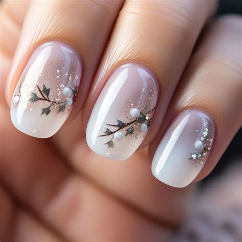 Winter Christmas Nails Clear