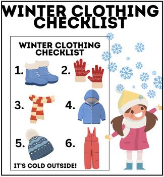 winter clothing checklist