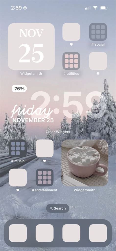 Winter Coquette Ios Homescreen