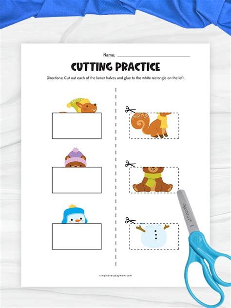 Winter Cutting Activities Printable