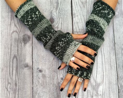 Winter Gloves Fingerless Long
