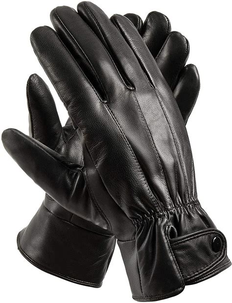 Winter Leather Gloves Lined