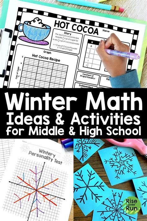 Winter Math Worksheets Middle School