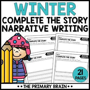 Winter Narrative Writing Free Printable