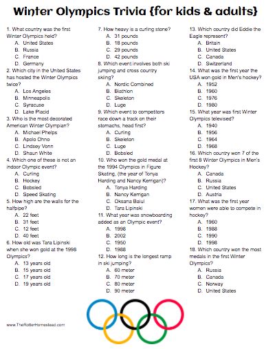 Winter Olympics Trivia
