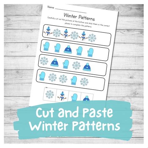 Winter Patterns Cut And Paste