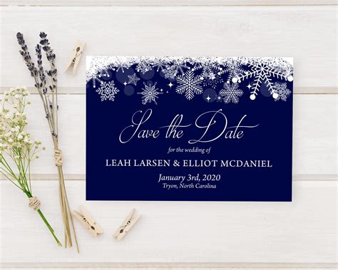 winter save the date cards